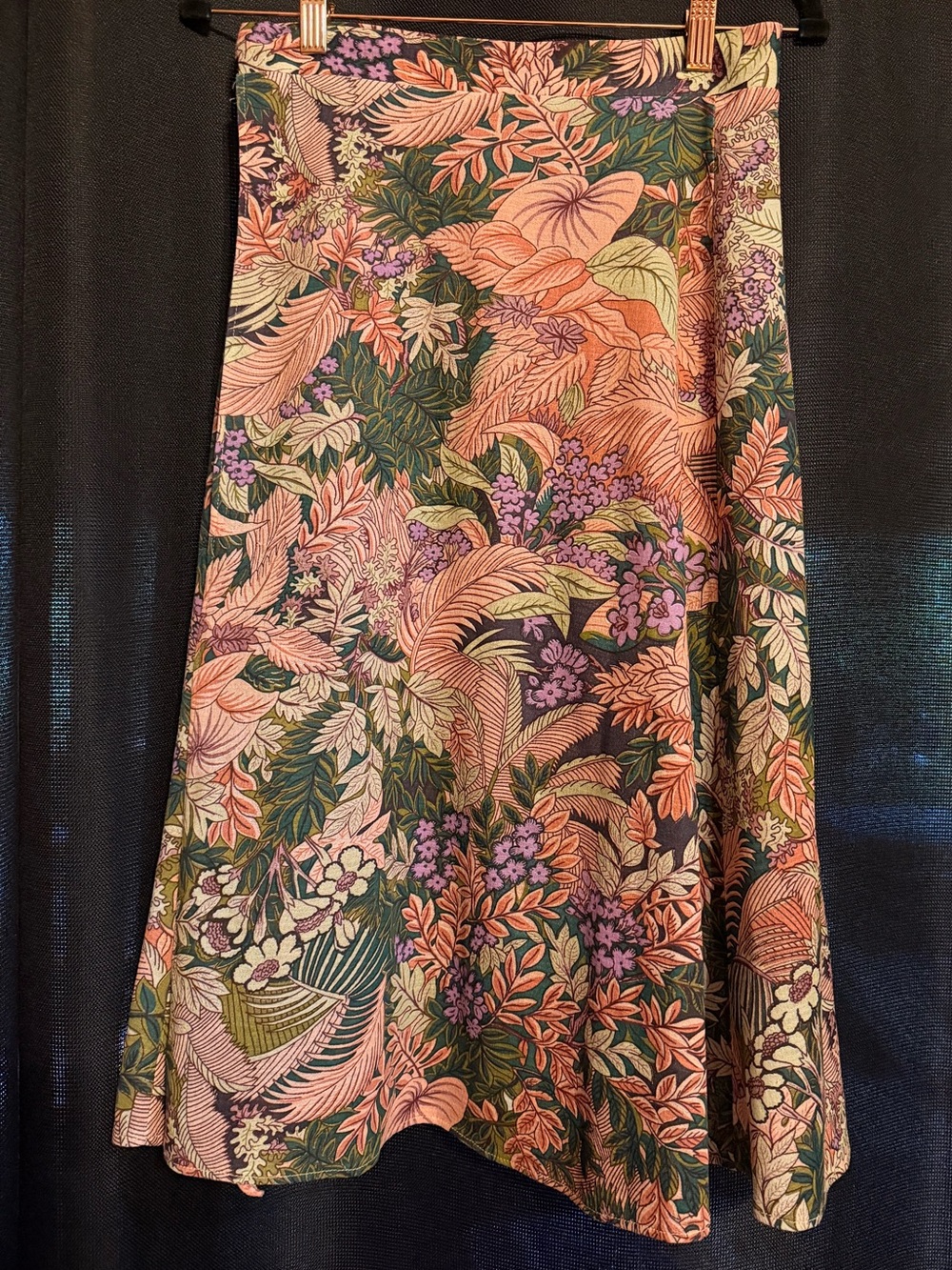 Vintage 60s/70s Floral Paisley Wrap Skirt Size 11